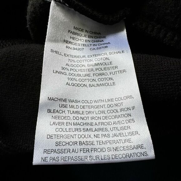 Caterpillar Pitch Black Code Piped Logo Print Hoodie Unisex Size Small - Picture 7 of 8